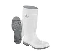 Deltaplus Organo S4 SRA Safety Wellington Boots - Slip Resistant - Color: White-Grey - Size: 6