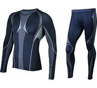 Delta Plus Panoply Koldy Winter Thermal Underwear Set Long Johns Vest Base Layer (X-Large) Grey