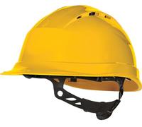 Delta Plus Safety Helmet Quartz Up IV – Adjustable Vents with Rotor Adjustment – Yellow