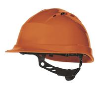 Delta Plus QUARTZ UP IV orange ventilated rotor adjust safety helmet hard hat
