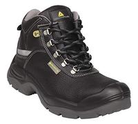 Delta Plus SAUL2ES3NO48 5 x S3 SRC ESD Grain Leather High Boots - Pigmented - Black, UK 13