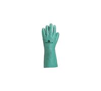 Delta Plus VE802VE Green Nitrile Work Safety Gloves With Cotton Flock Lining - Size 10.5