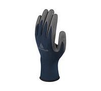 Delta plus VVV811GR08 - Fine Knit Glove (100% Polyamide, with Polyurea Coating, Pack of 1, Navy Blue/Grey, Size 08)