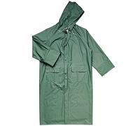 Delta Plus Waterproof Storm Jacket Mens PVC Coated Long Length Hooded Rain Coat