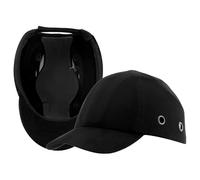 Delta Plus WEL19403BK 913 Ball Cap Bump with Insert - Cotton Ball Cap with ABS Shell Cap Insert, Sliding Adjustment, Lightweight Head Protection for Safety, Black