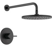 Delta Raincan Modern Shower Valve Trim Kit Round Single Function Black Shower Faucet Set Rain Shower Head Black Shower Trim Kit Delta Matte Black
