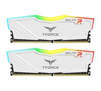 DELTA RGB DDR4 Desktop Memory 16GB(1x16GB) 3600MHz CL18 with RGB Lighting, PMIC Cooling, One-Click Overclocking (White)