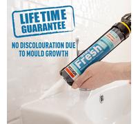 Delta Soudal Stay Fresh San Sil Ice White Silicone Sealant 2 X 290Ml