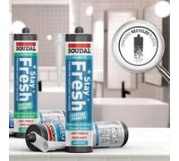 Delta Soudal Stay Fresh San Sil Ice White Silicone Sealant 6 X 290Ml
