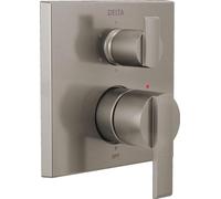 Delta T24967-SS, Stainless Ara Angular Modern Monitor 14 Series Valve Trim with 6-Setting Integrated Diverter