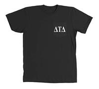 Delta Tau Delta Bella Canvas Pocket T Shirt Fraternity Letters Black L