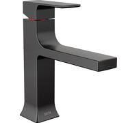 Delta Velum Single Hole Bathroom Faucet, Black Bathroom Sink Faucet, Single Handle Bathroom Faucet, Bath Faucet, Pop-Up Drain Assembly, Matte Black 537-BLMPU-DST