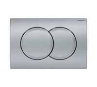 Delta01 Flush plate for dual flush, matt chrome (115.107.46.1)