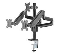 DELTACO ARM-0352 - Gasbetriebene Monitorhalterung, Tischmontierung, Geeignet für 3 Bildschirme von 17 bis 32 Zoll - Schwarz