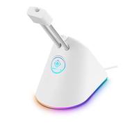 Deltaco GAM-044-W-RGB Gaming White Line WA91 RGB Mouse Bungee - 8 RGB Modes - USB-C - White