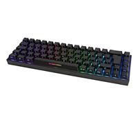 DELTACO GAMING DK440R Mechanical Mini Gaming Keyboard Wireless (PC Gaming Keyboard, RGB Lighting, 65% Keys, QWERTZ Layout German, Illuminated, Front Labeling, Wireless, Ergonomic) Black