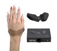 DELTAHUB Carpio 2.0 - Left-Handed Truly Ergonomic Wrist Rest for Mouse, Carpal Tunnel Support, Pain Relief, Anti-Fatigue, Easy Glide, Sleek, Office Computer, Laptop, Gaming - Small, Black