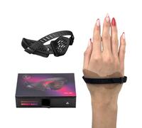 DELTAHUB Carpio G2.0 Ergonomic Wrist Rest for Right-Handed Persons, with Silicone Strap, Wrist Support, Reduces Overstretch, Fatigue and Wrist Pain, Easy Gliding, Large, Black