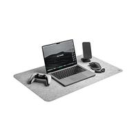 DELTAHUB - Minimalistic Felt Desk Protective Pad, Anti-Fray, Anti-Slip, Easy to Clean, Easy Glide, Long Lasting, Sleek Design, Comfortable, Resistant, Desk Mat, PC, Mac, Laptop - Large (18x32inch)