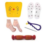 Deltakart EG111 Acupressure Massager & Su-jok Therapy Tools Kit Combo With Bio-Magnetic Shoe Sole (Magneto-Therapy)(Cut to Size) & Power Foot Mat & Roller-(Pyramidal) (Pack of 6) Massager (Multicolor)