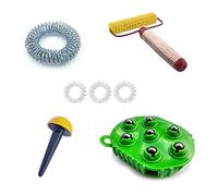 Deltakart MS439 Acupressure Su-jok Massager Tools Combo Kit With 7 Balls Brush Massager (Pack of 5)