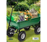 Deltamart Heavy Duty Garden Dump Cart 75L, 200Kg Capacity