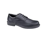 Deltaplus BRISTS3NO42 S3 Src Grain Leather Low Shoes - Black, Size 8