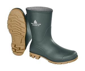 Deltaplus Groundmc OB SRA Working Half Wellington Boots - Slip Resistant - Color: Green-Beige - Size: 12