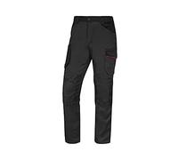 Deltaplus Mens M2pa3str Work Utility Pants, Grey-red, L UK