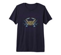 Deltaville Virginia Blue Claw Crab Since 1608 Plum Letters Premium T-Shirt