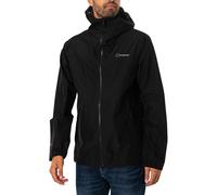 Berghaus Deluge Pro Waterproof Shell Jacket | Adjustable | Durable Coat | Rain Protection Jacket, Black/Black, 3XL