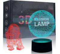 Deluisho 3D Night Light, S W 3D Lamp, 3D Illusion Night Light for Kids, Great Gift for Children and Science Fiction Enthusiasts, Essential for Home Decoration, 5V USB Power Supply