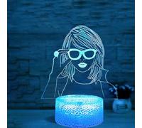 Deluisho 3D Night Light, Songstress 3D Lamp Illusion LED, 3D Illusion, 16 Colours Smart Touch, Dimmable Visual Stereoscopic Night Light, Great Gift for Kids