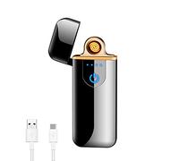 Deluisho Electronic Arc Lighter - USB Charging, Windproof, Durable Touch, Pocket Cigarette Lighter (Black) (LG-1)