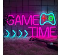 Deluisho GameTime Neon Sign, Gametime LED Neon Light, Game Neon Sign, Colourful Gaming Style Decorative Light, Suitable for Bars/Gaming Rooms/Trendy Shops, High Brightness and Waterproof, USB Plug and