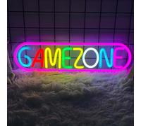 Deluisho GameZone LED Neon Sign, Game Neon Light Sign, Colourful Gaming Style Decorative Light, Suitable for Bars/Gaming Rooms/Trendy Game Shops, High Brightness and Waterproof, USB Plug and Light