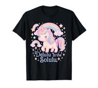 Delulu is The Solulu Cute Pastel Kawaii Unicorn Design T-Shirt
