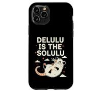 Delulu Is The Solulu Possum Meme Chaotic Energy Humor Case for iPhone 11 Pro