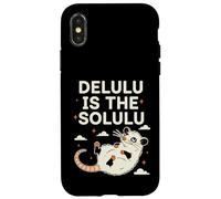 Delulu Is The Solulu Possum Meme Chaotic Energy Humor Case for iPhone X/XS