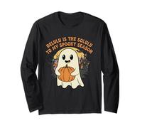 Delulu is The Solulu Spooky Season Funny Halloween Ghost Long Sleeve T-Shirt