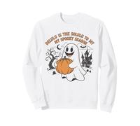 Delulu Is The Solulu Spooky Season Funny Halloween Ghost Sweatshirt
