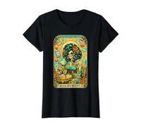Delulu with Receipts Skeleton Oracle Tarot Art Value Graphic T-Shirt, Women, Black, M