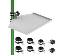 DELUMEE Metal Grow Tent Corner Shelf (1-Pack Big Size Version), Sturdy Pole Mount Shelf, Heavy-Duty Tent Pole Shelf, Easy to Install, Fit All Grow Tent Poles (16mm/19mm/22mm Included)