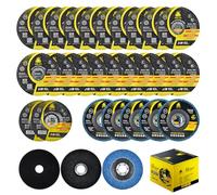 DELUN 27-Pack 4 1/2 inch Cut Off Wheels Grinding -20PCS Cutting Wheels,5PCS Flap Discs, 2PCS Grinding Wheels for Angle Grinder
