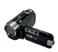 DELURA 16 Megapixel HD DV Digital Camcorder Student Camera HD camera (Size : Black+Charger+Card Reader)