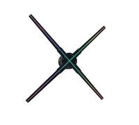 DELURA 56CM 3D Hologram Projection System 3D RGB Holographic Advertising Display Led Fan Plastic Widely Application