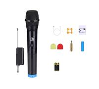 DELURA Dual Karaoke Wireless Dynamic Microphone VHF Professional Room To Sing Handheld Mic For Party Show Home Speech Church PA System Wide Application (Size : One mic)