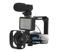 DELURA Night Vision 4K Video Camera For Outdoor Shooting WIFI Digital Camcorder Streaming Vlog Recorder HD camera (Color : 16G SD Card, Size : 2)