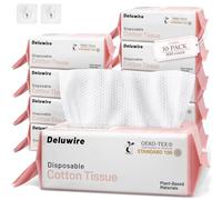 Deluwire 800 Count Disposable Face Towels, Ultra Soft & Thick Facial Cleaning Wipes, Lint-Free and Gentle for Sensitive Skin, Fragrance-Free Makeup Remover Towelettes (10 Pack Pearl Pattern)