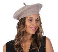 Deluxe 100% Wool Beret Hats Womens Ladies Fashion Outfit Accessory Comfortable Warm Clothing Accessories (Wool, Mocha)